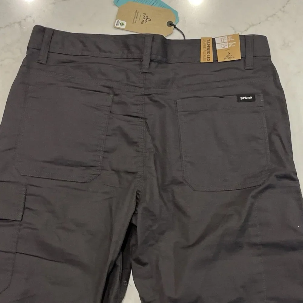 Prana NEW Mens 32‎ x32 Double Peak Hiking Pant Gray Ripstop Standard Tapered Leg
